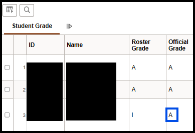 "Official Grade Column"